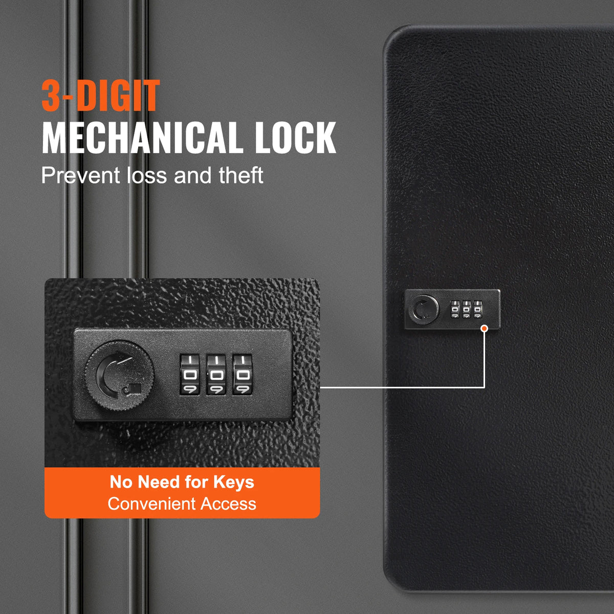 SucceBuy Key Cabinet Lock Box With Adjustable Racks Secure Storage