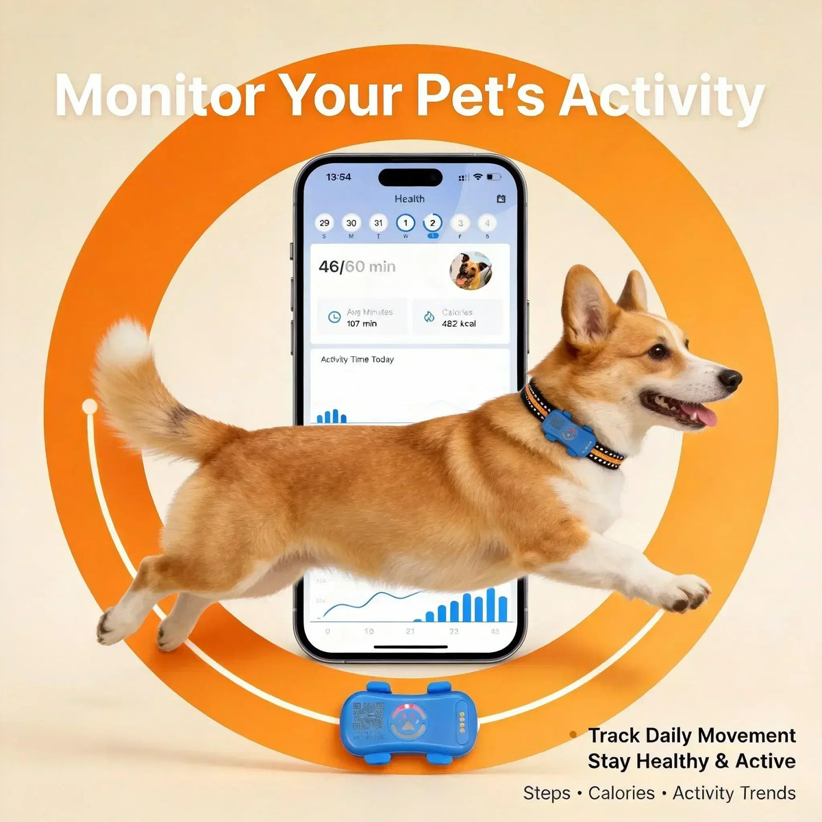 WANWAYTECH 4G GPS Pet Tracker With Real Time Alerts