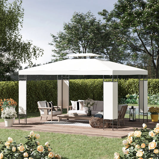 Outsunny Outdoor Patio Gazebo Canopy Shelter With Vented Roof