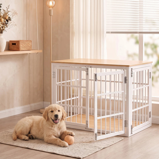 JHK Heavy Duty Iron Dog Kennel With Double Lock Doors