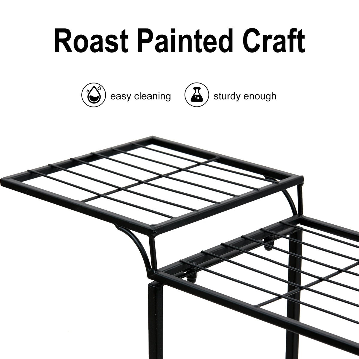 Wisfor Metal Garden Plant Stand Six Tier Pot Holder Organizer