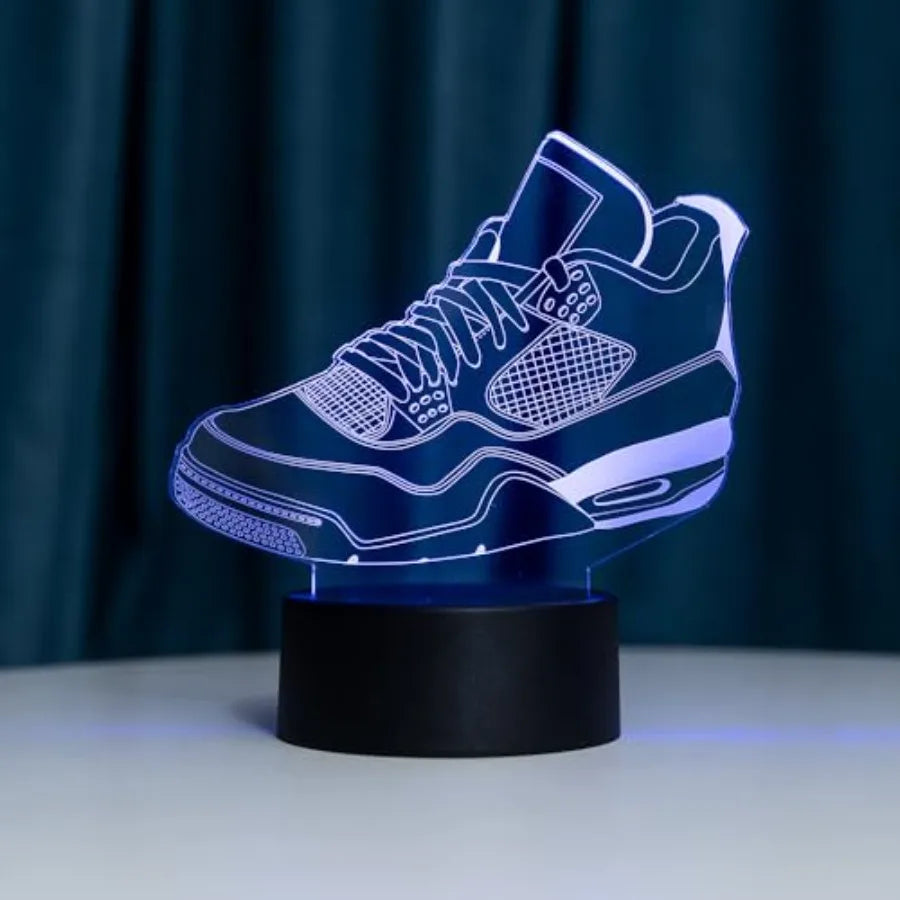 3D LED Light Sneakers Lamp Acrylic Illusion Night Flashing Cool Sneaker_A