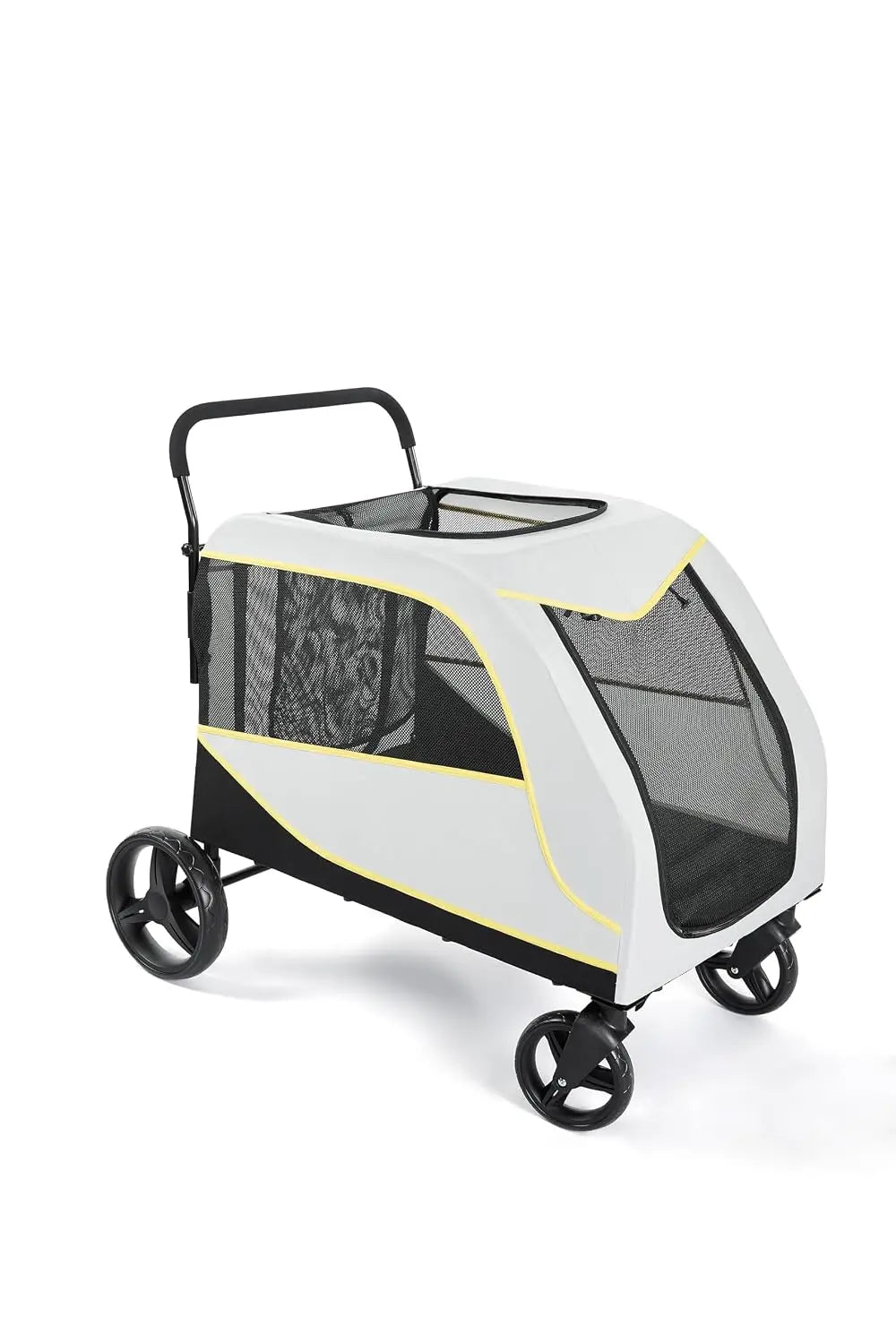 TWISTER.CK Large & Medium Dog Stroller – Easy-Fold Dual Entry Pet Wagon with One-Foot Brake, All-Terrain Air Mesh Cart, Holds Up to 176 lbs