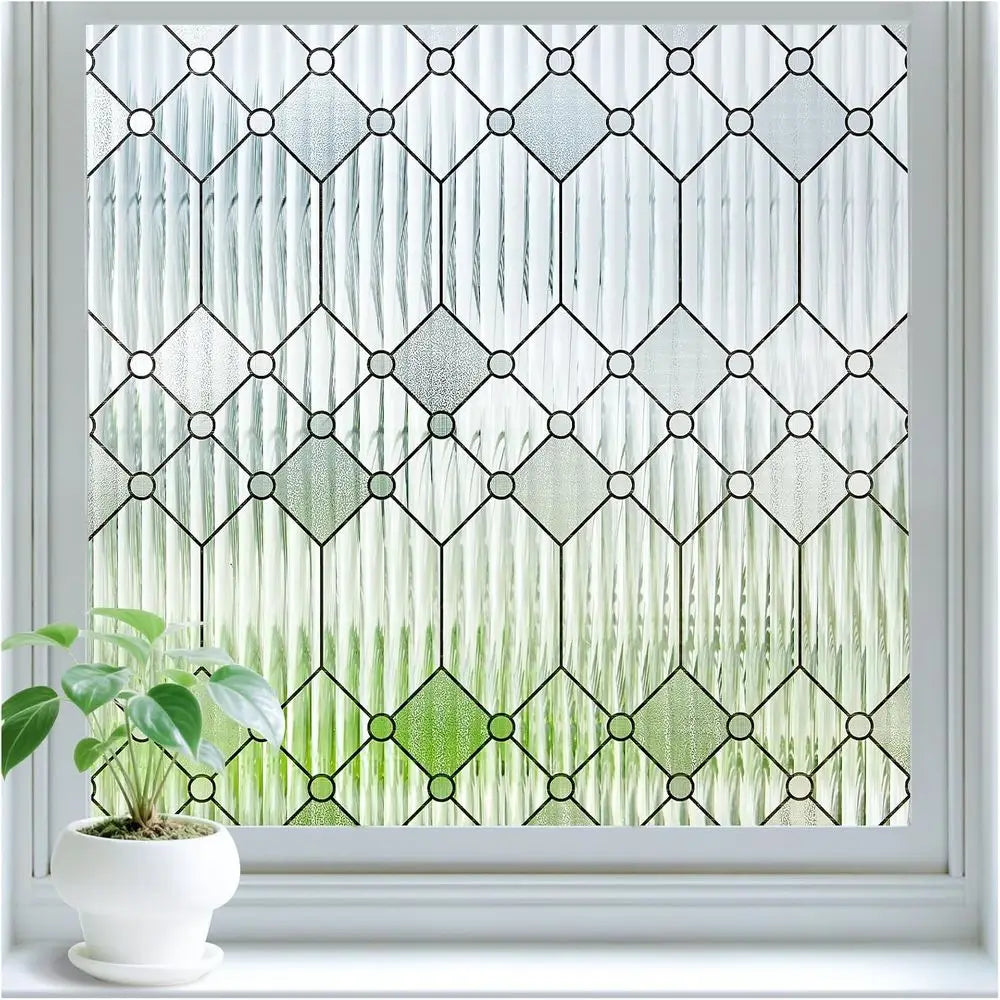 Static Cling Window Privacy Film Decorative Glass Vinyl Stickers