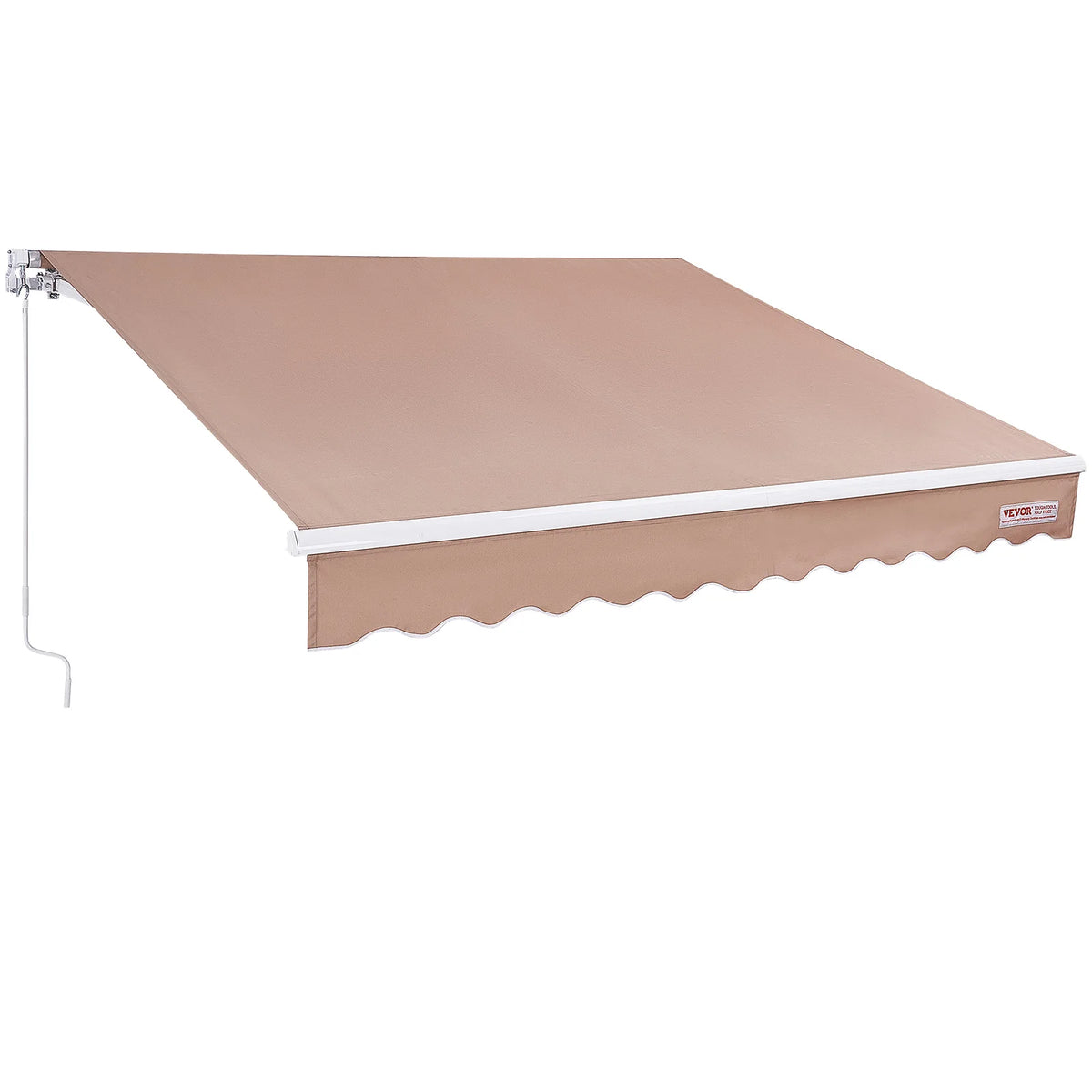 SucceBuy Manual Retractable Awning For Outdoor Patio Sun Protection