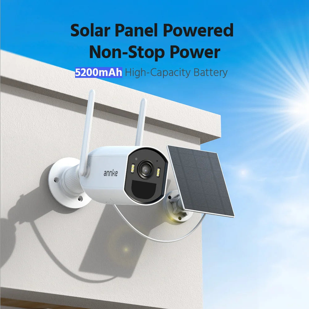 ANNKE 4MP Wireless Solar Security Camera System With NVR