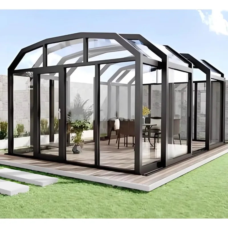 Waterproof Aluminum Glass Sunroom Conservatory For Garden Patios