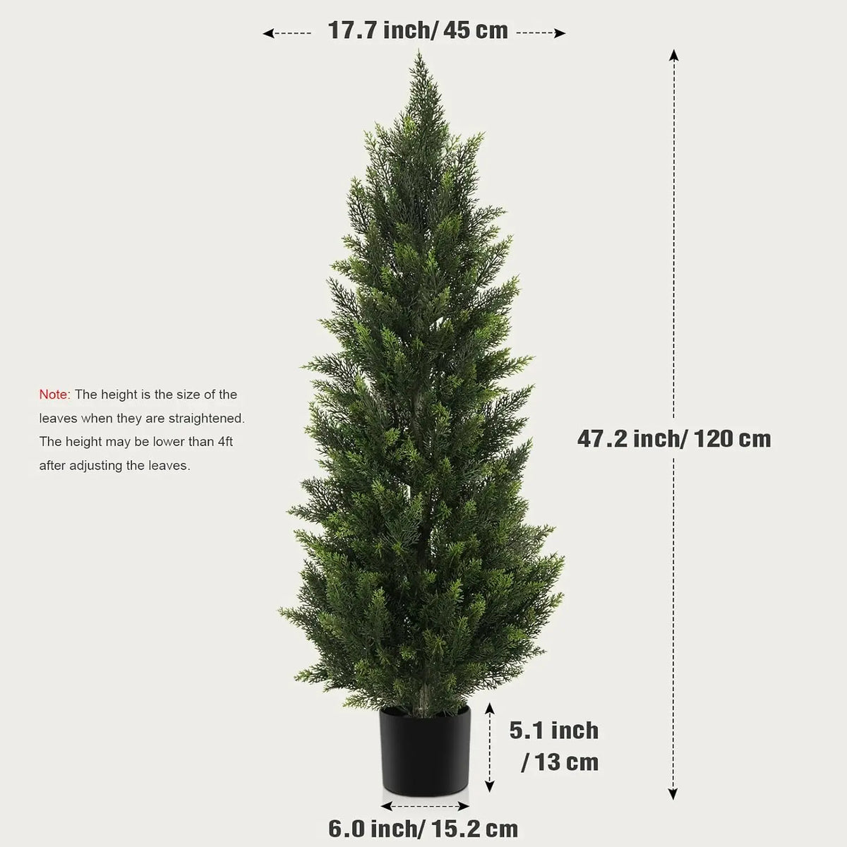 Olitree Artificial Cedar Topiary Tree Faux Evergreen Home Decor