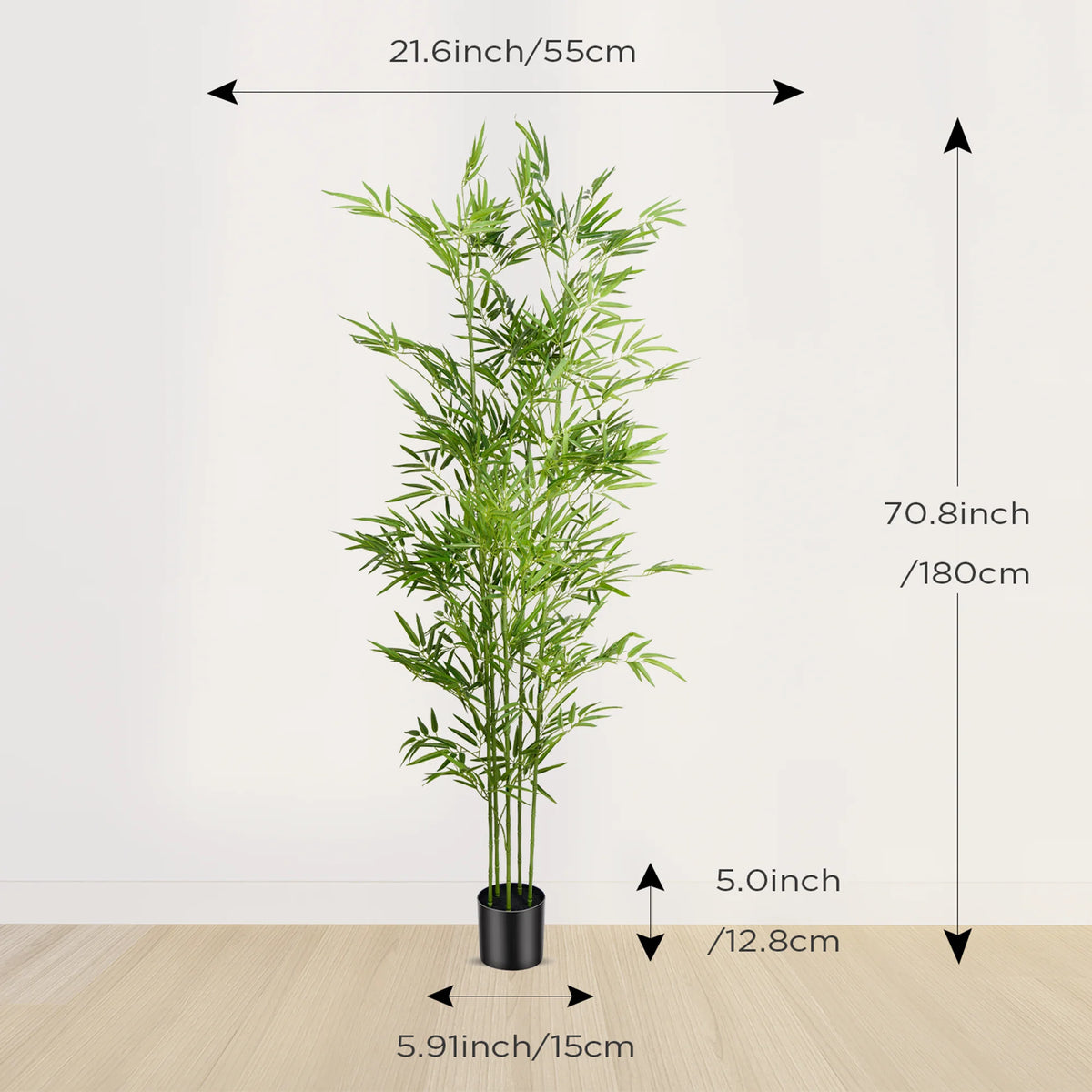 Olitree Artificial Bamboo Tree With Realistic Leaves Indoor Outdoor Decor