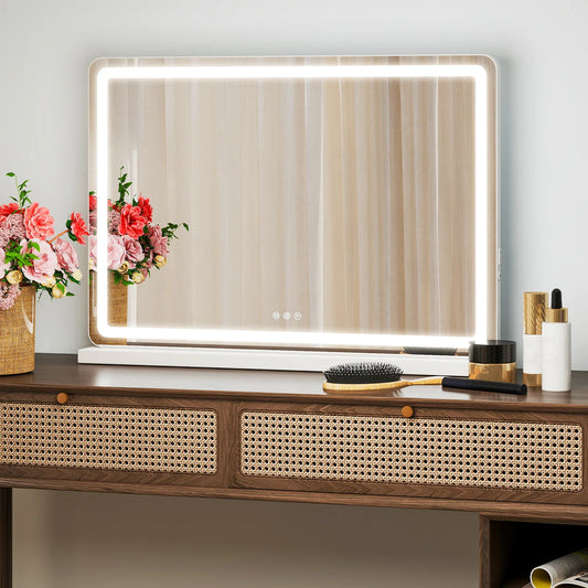 JHK LED Vanity Mirror Dimmable 3 Color Modes And Touch Panel