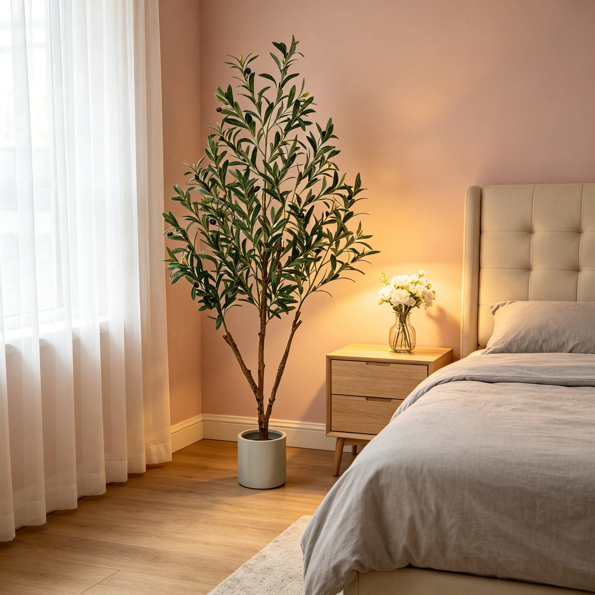 Olitree Artificial Olive Tree With Plant Pot For Home Decor
