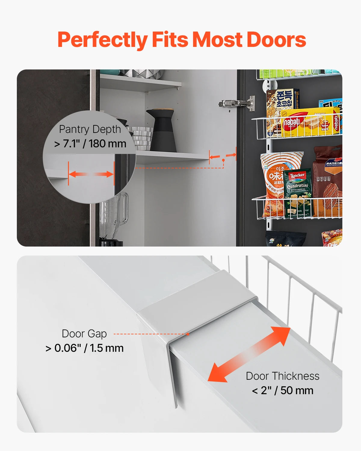 SucceBuy Over The Door Heavy Duty Steel Pantry Spice Rack