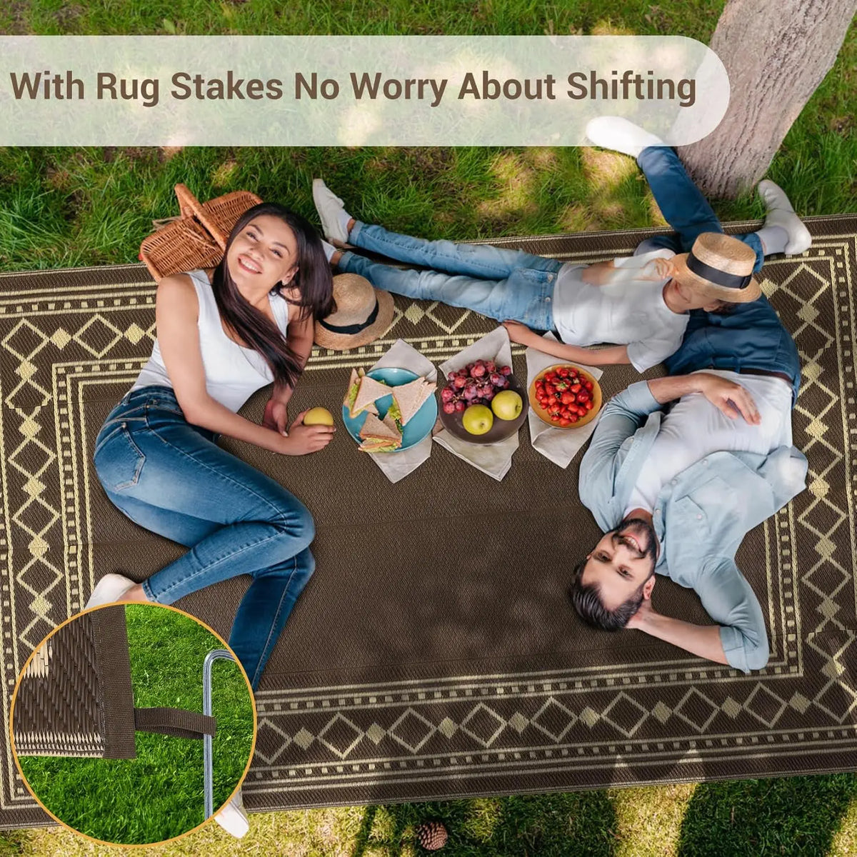 Twister.CK Reversible Waterproof Outdoor Rug For Deck And Porch
