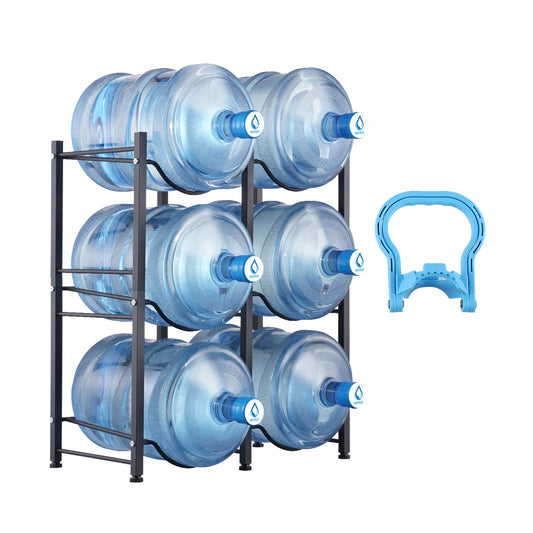 SucceBuy Multi Tier Metal Water Jug Bottle Holder Rack