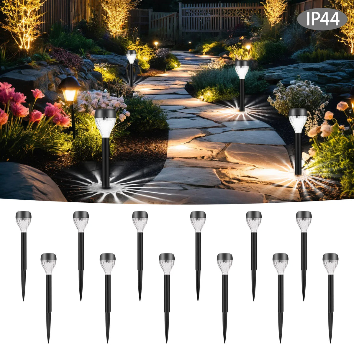 Solar Oval Shadow Design Landscape Lights For Yard Pathways