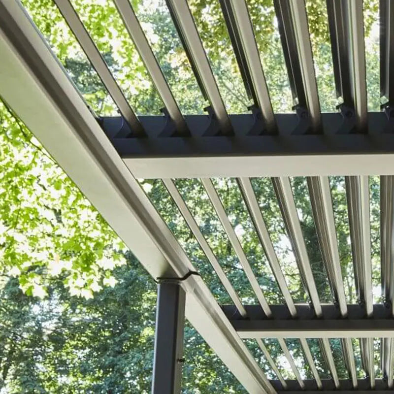 Bioclimatic Aluminum Pergola With Waterproof Adjustable Louver Roof for Outdoor Use