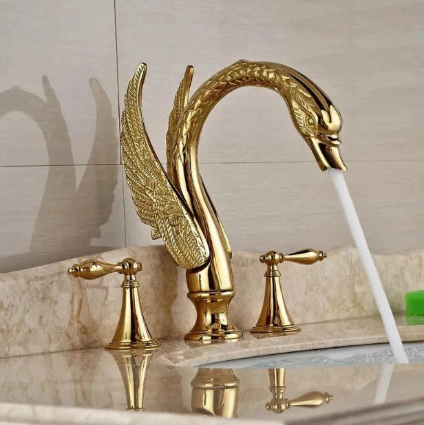 Saeuwtowy Modern Dual Handle Widespread Bathroom Basin Faucet