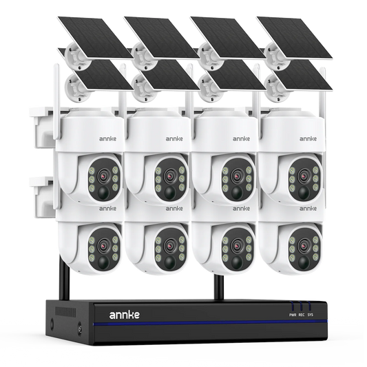 ANNKE Wireless Solar Security Camera System With NVR