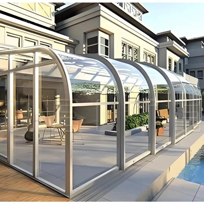 Waterproof Aluminum Glass Sunroom Conservatory For Garden Patios
