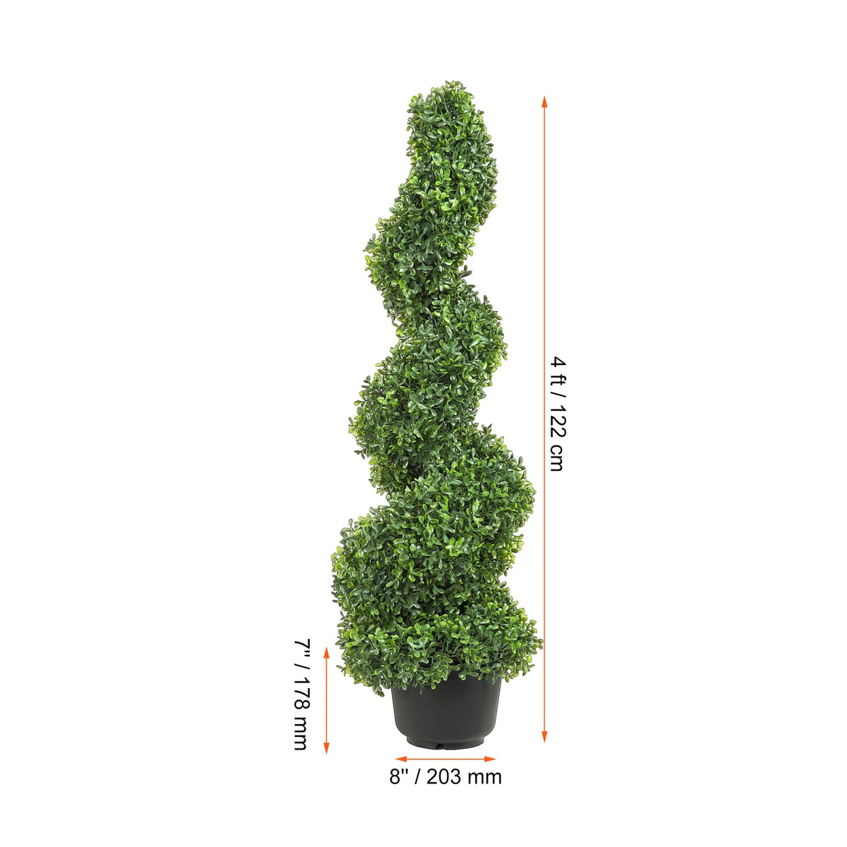 SucceBuy Artificial Boxwood Tower Topiary Spiral Plant