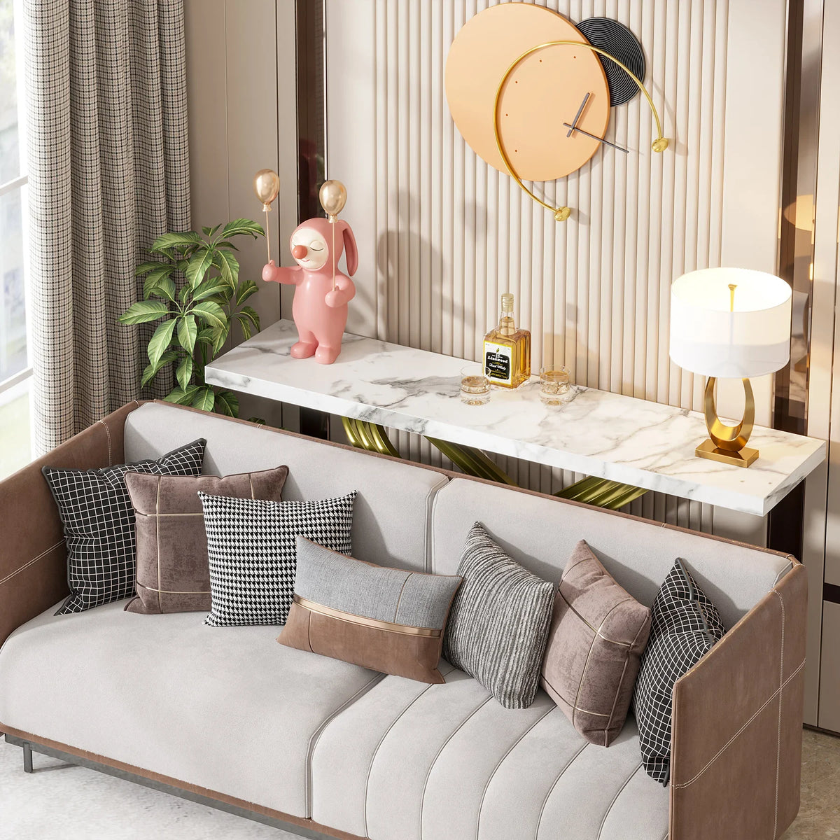 Tribesigns Modern Rectangular Console Table For Entryways