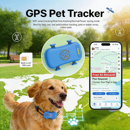 WANWAYTECH 4G GPS Pet Tracker With Real Time Alerts