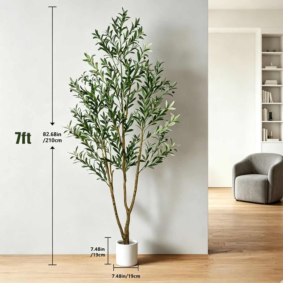 Olitree Artificial Olive Tree With Plant Pot For Home Decor