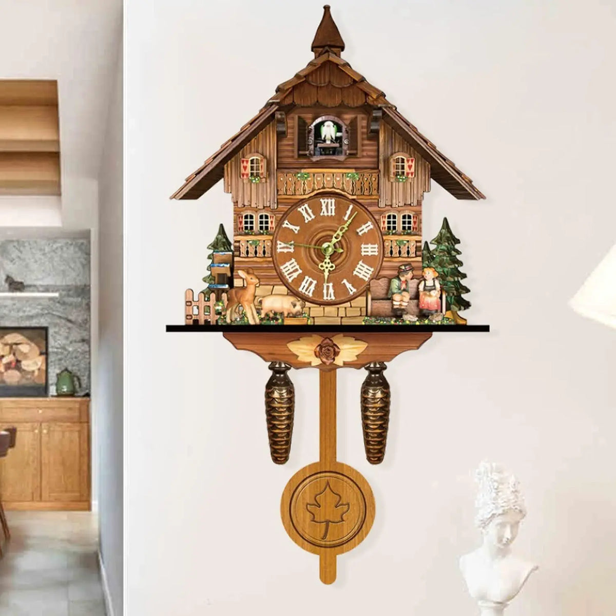 Traditional Northern European Design Cuckoo Wall Clock