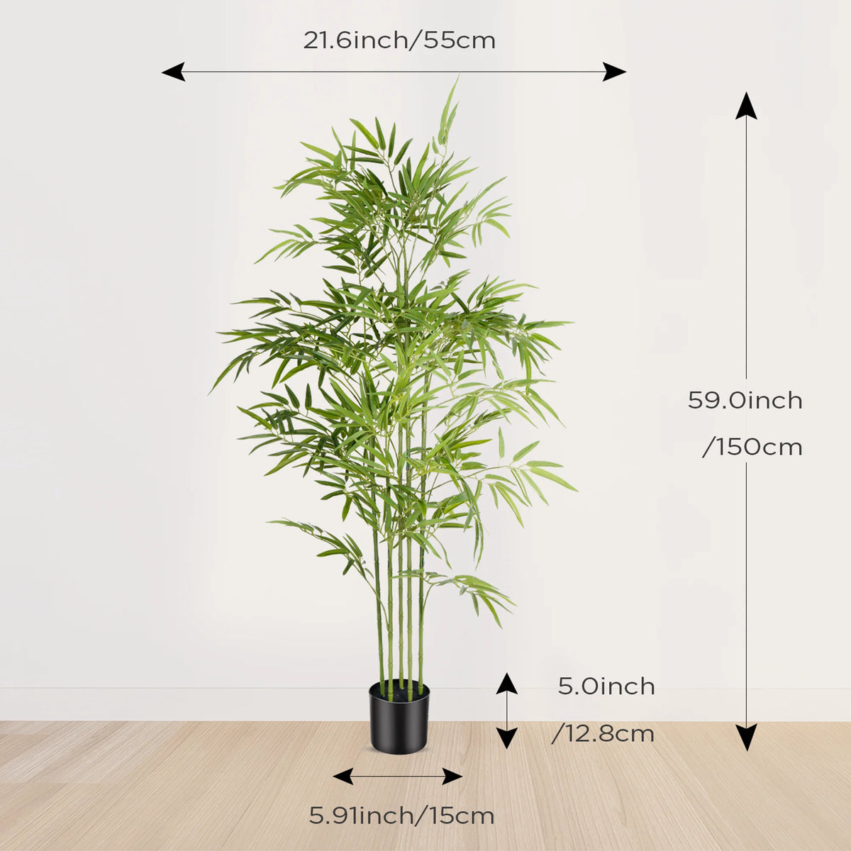 Olitree Artificial Bamboo Tree With Realistic Leaves Indoor Outdoor Decor