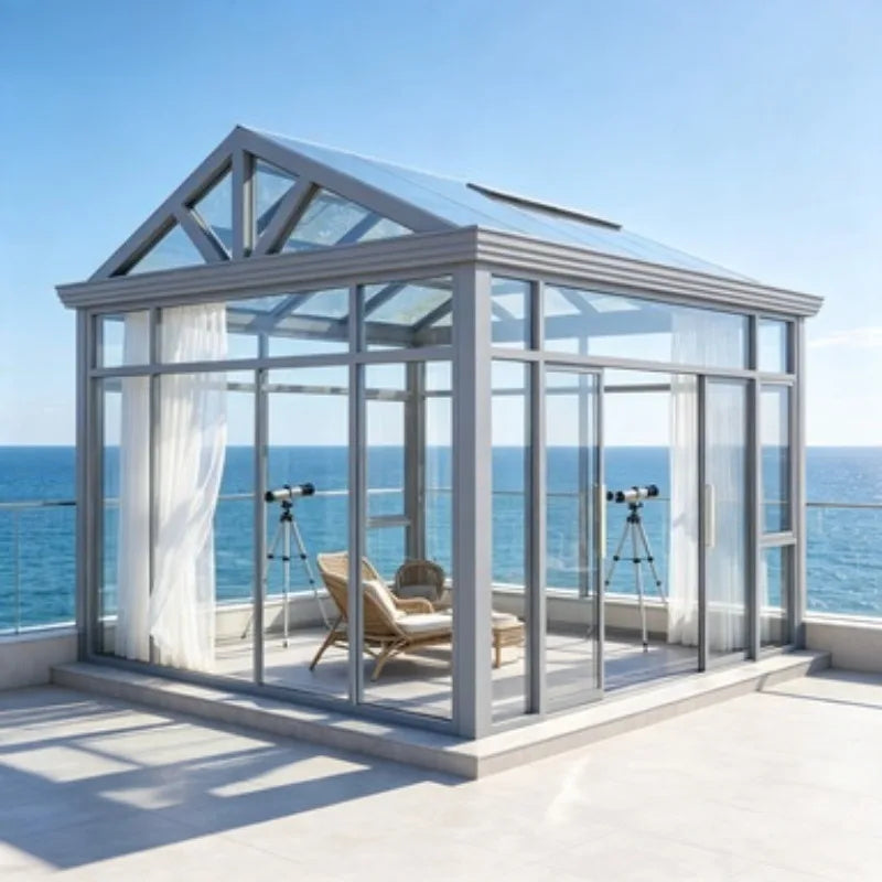 Aluminum Glass Sunroom Outdoor Conservatory For Garden And Patio