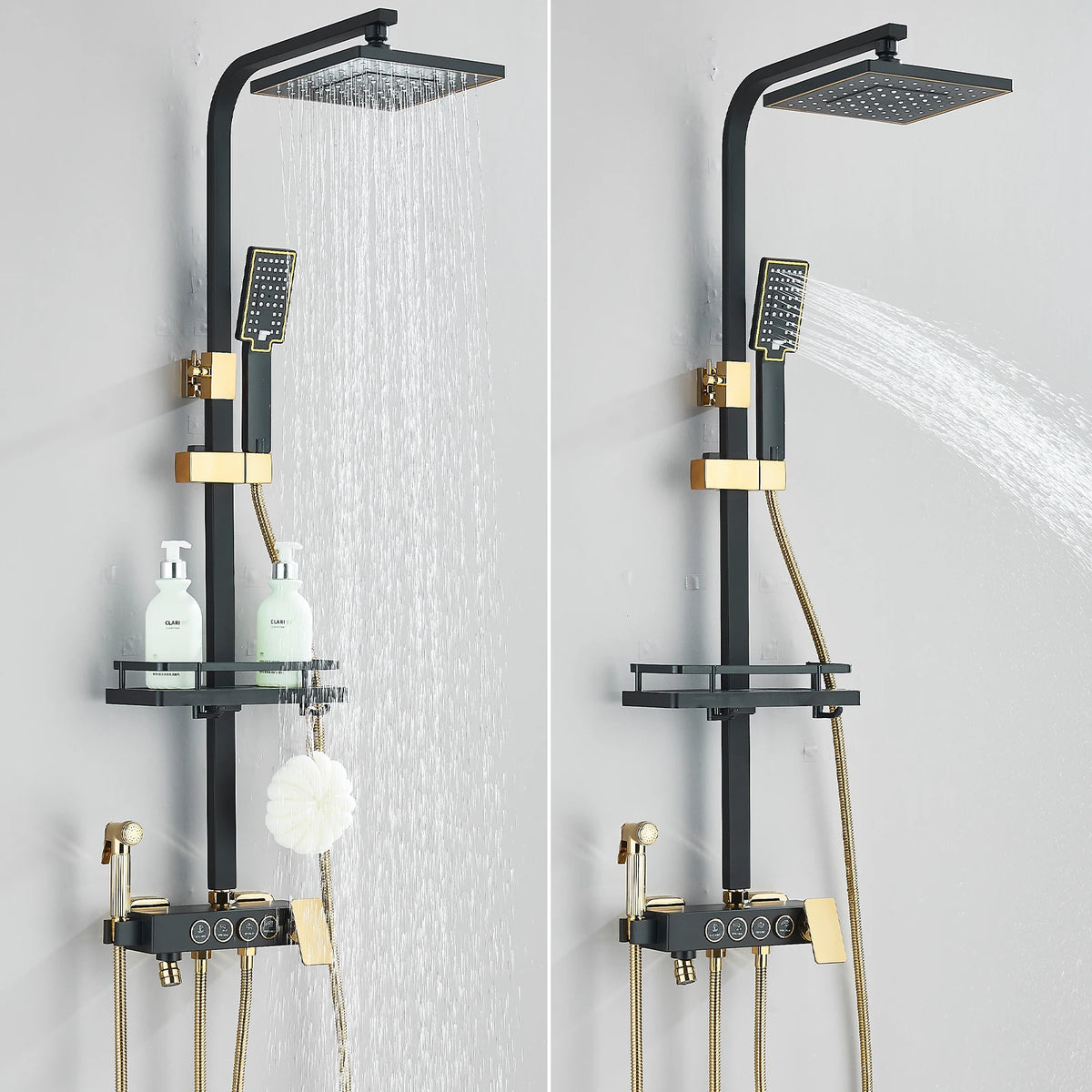 Fmhjfisd Brass Rainfall Shower Faucet And Bathtub Mixer System