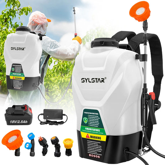 Electric Garden Sprayer With Telescopic Wand And Multiple Nozzles