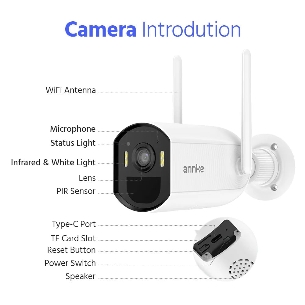 ANNKE 4MP Wireless Solar Security Camera System With NVR