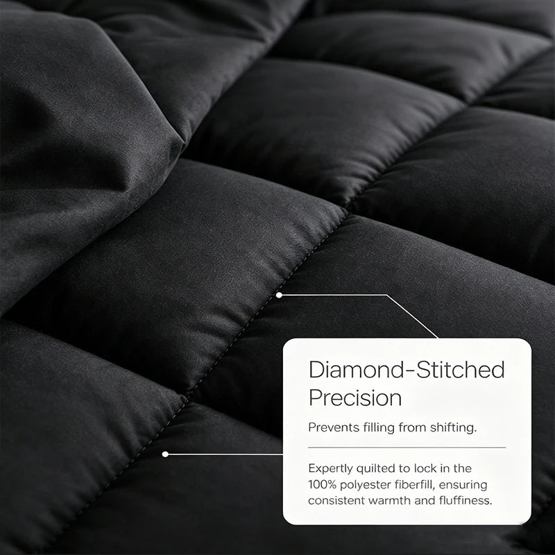 Easyum 7 Piece Soft Polyester Bedding Set With Comforter And Sheets