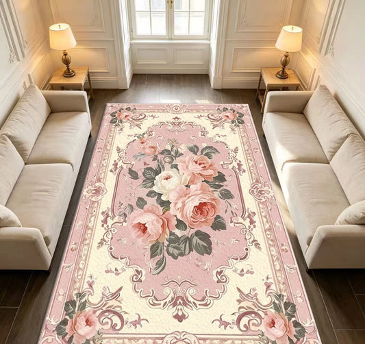 European Baroque Style Polyester Floor Rug For Home Decor