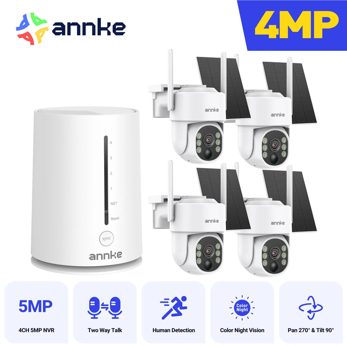 ANNKE Wireless Security Camera System With Night Vision