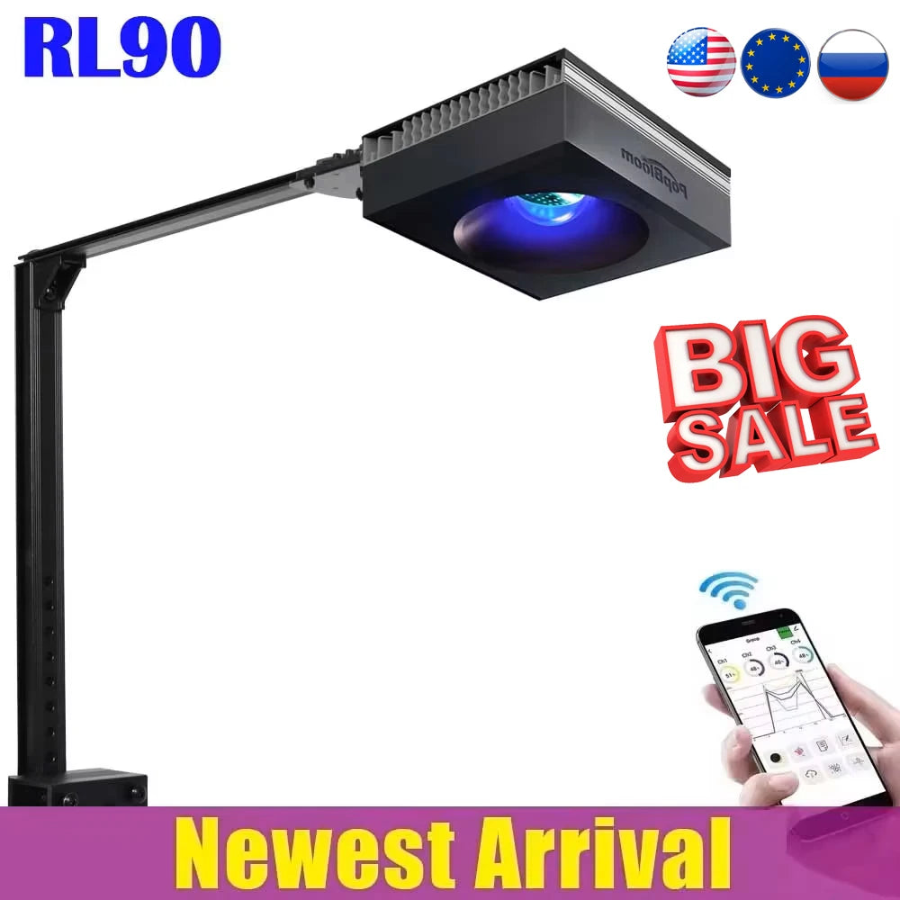 PopBloom Marine Reef Aquarium LED Light With WiFi App Control