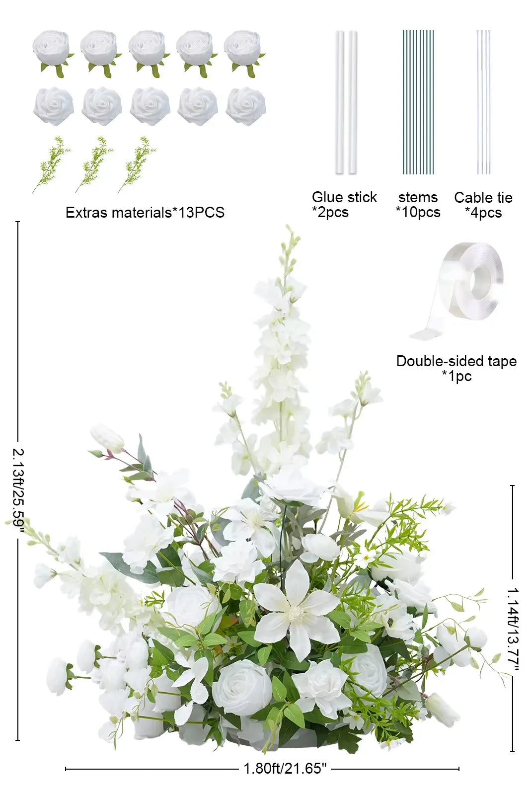 Angela Flower Artificial Silk Rose Ball Centerpiece Decoration