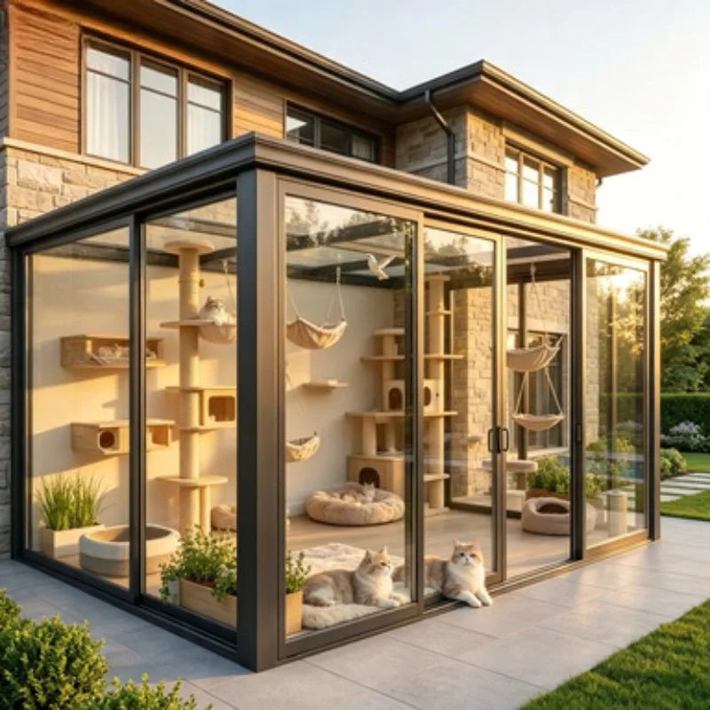 Aluminum Glass Sunroom Conservatory For Outdoor Courtyard Use
