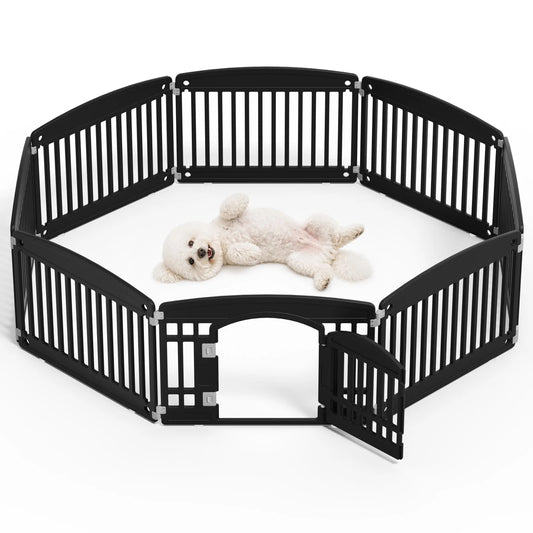 JHK Plastic Dog Playpen Expandable Indoor Outdoor Pet Fence