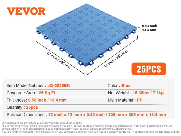 Premium Interlocking Non Slip Garage Floor Tiles For Basement