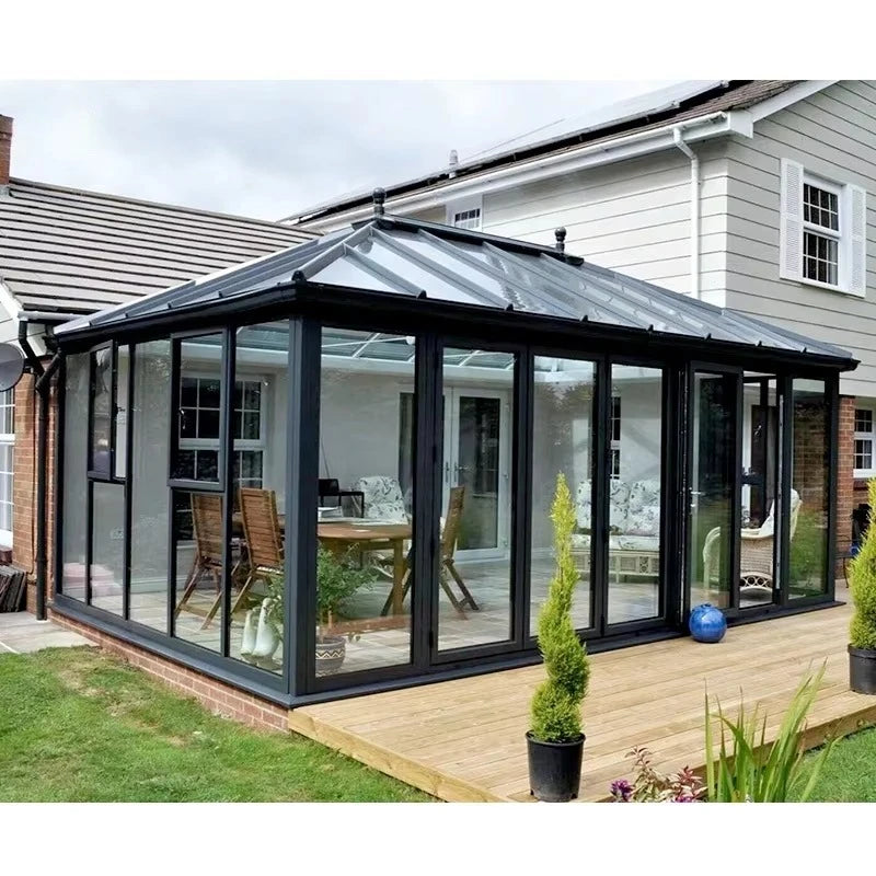 Aluminum Glass Sunroom Conservatory For Outdoor Courtyard Use
