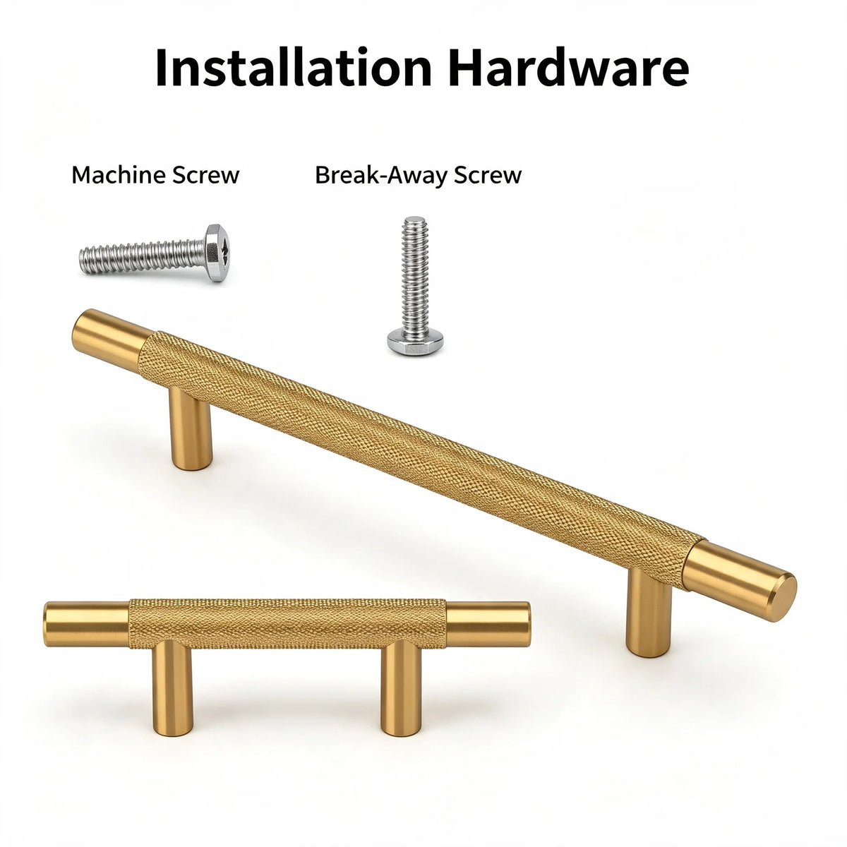 Alzassbg Aluminum American Style Cabinet Drawer Handles