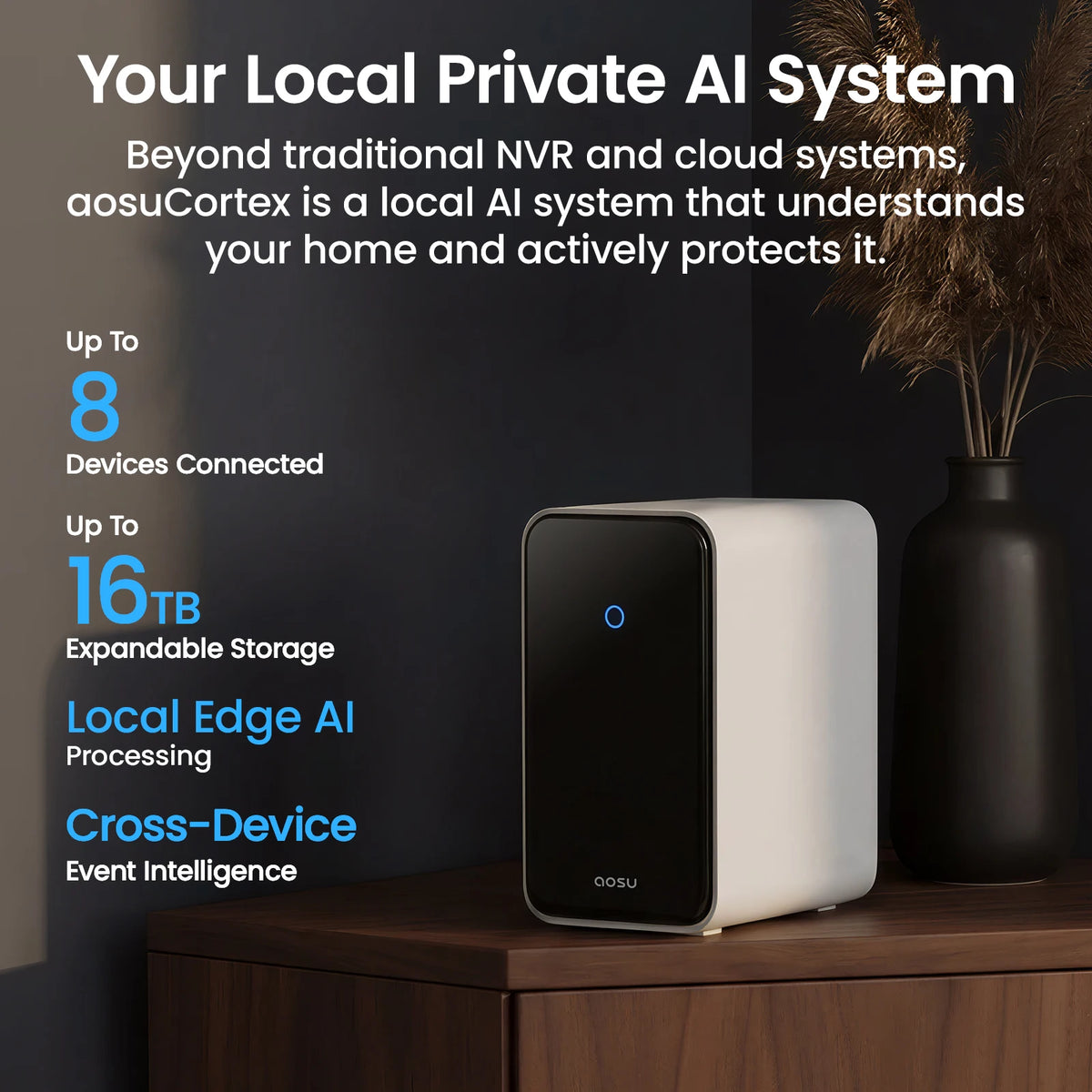 AOSU Wireless Solar Security Camera System With AI Alerts
