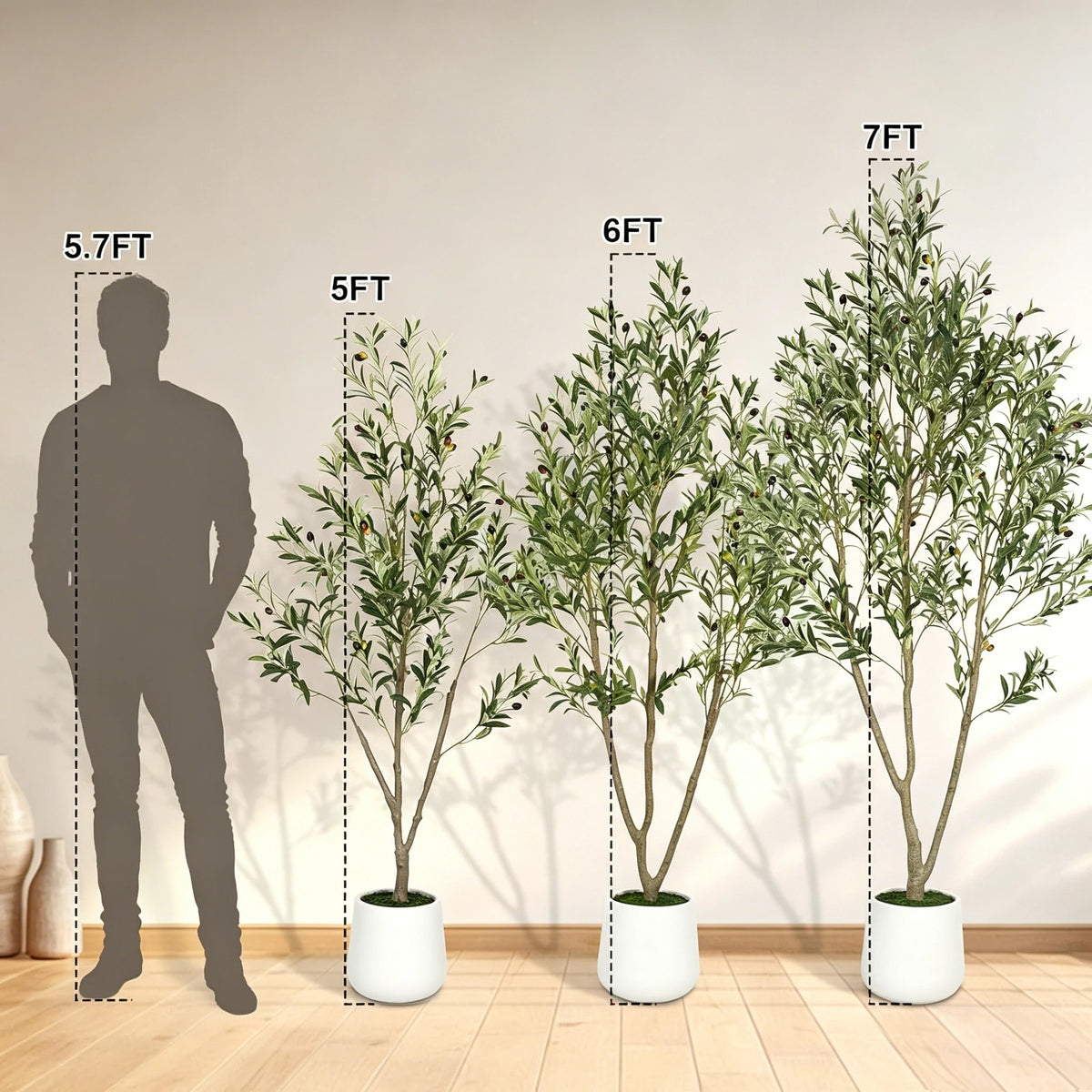 Olitree Artificial Olive Tree With Plant Pot For Home Decor