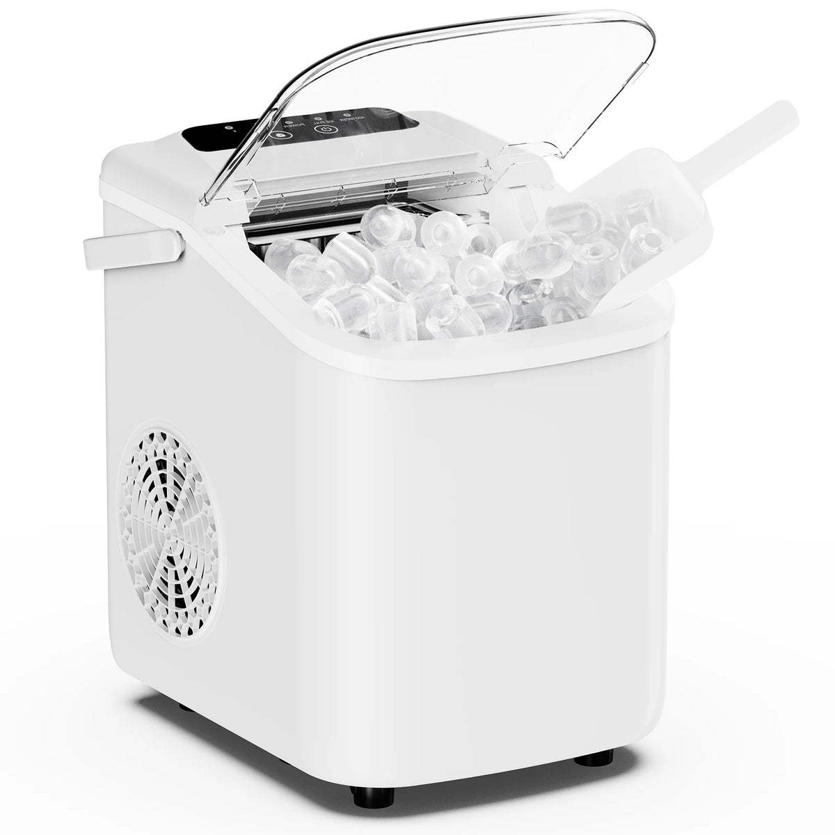 Compact Countertop Portable Ice Maker With Handle And Scoop