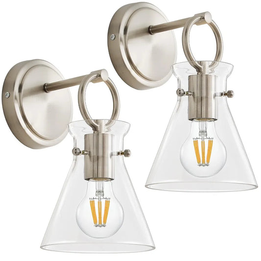 11.42 Inch Dimmable LED Wall Sconces Set of 2, Vanity Light for Bathroom & Bedroom