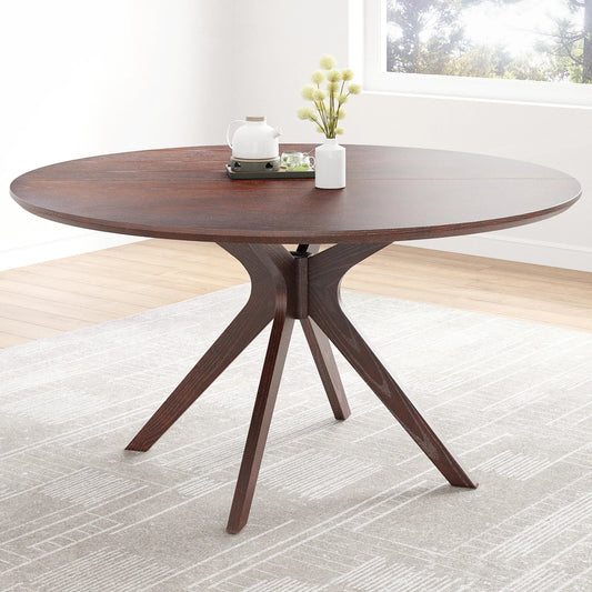 Farini Modern Round Natural Wood Dining Table For Household