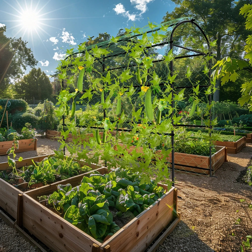 Wisfor Metal Garden Trellis Support Frame For Climbing Plants
