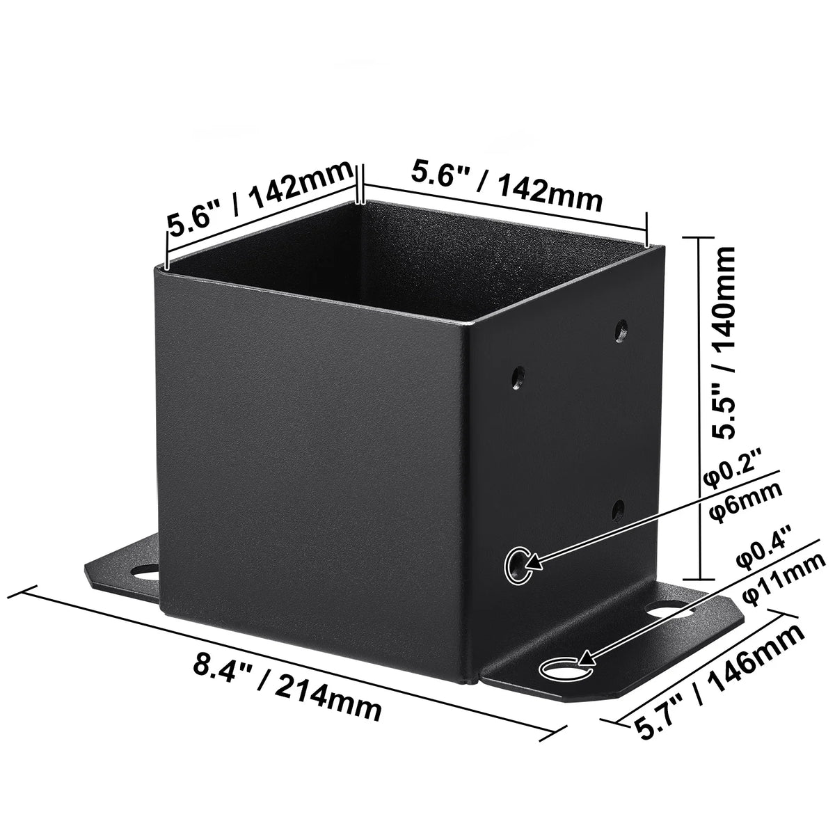 SucceBuy Powder Coated Steel Post Base Anchors for Decks